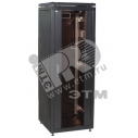 Шкаф сетевой 19' ITK LINEA N 33U 600х800мм стеклянная передняя дверь черный (LN05-33U68-G)